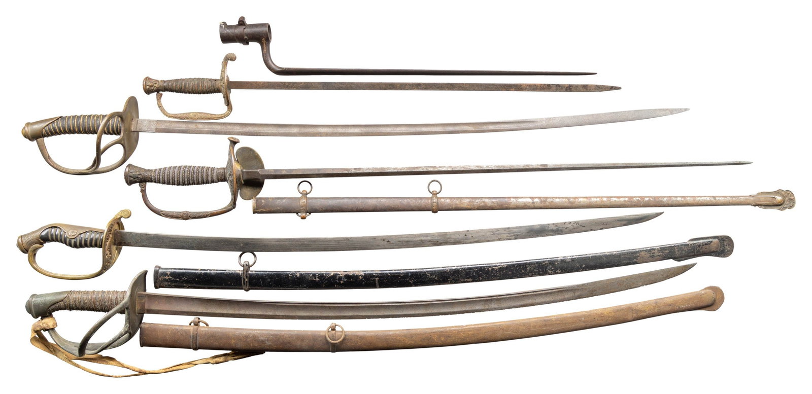 5 SWORDS AND 1 BAYONET. (1 of 2)