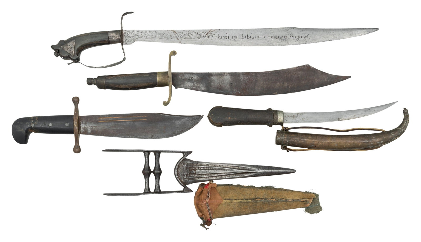 1 CASE & 4 TOURIST KNIVES. (1 of 2)