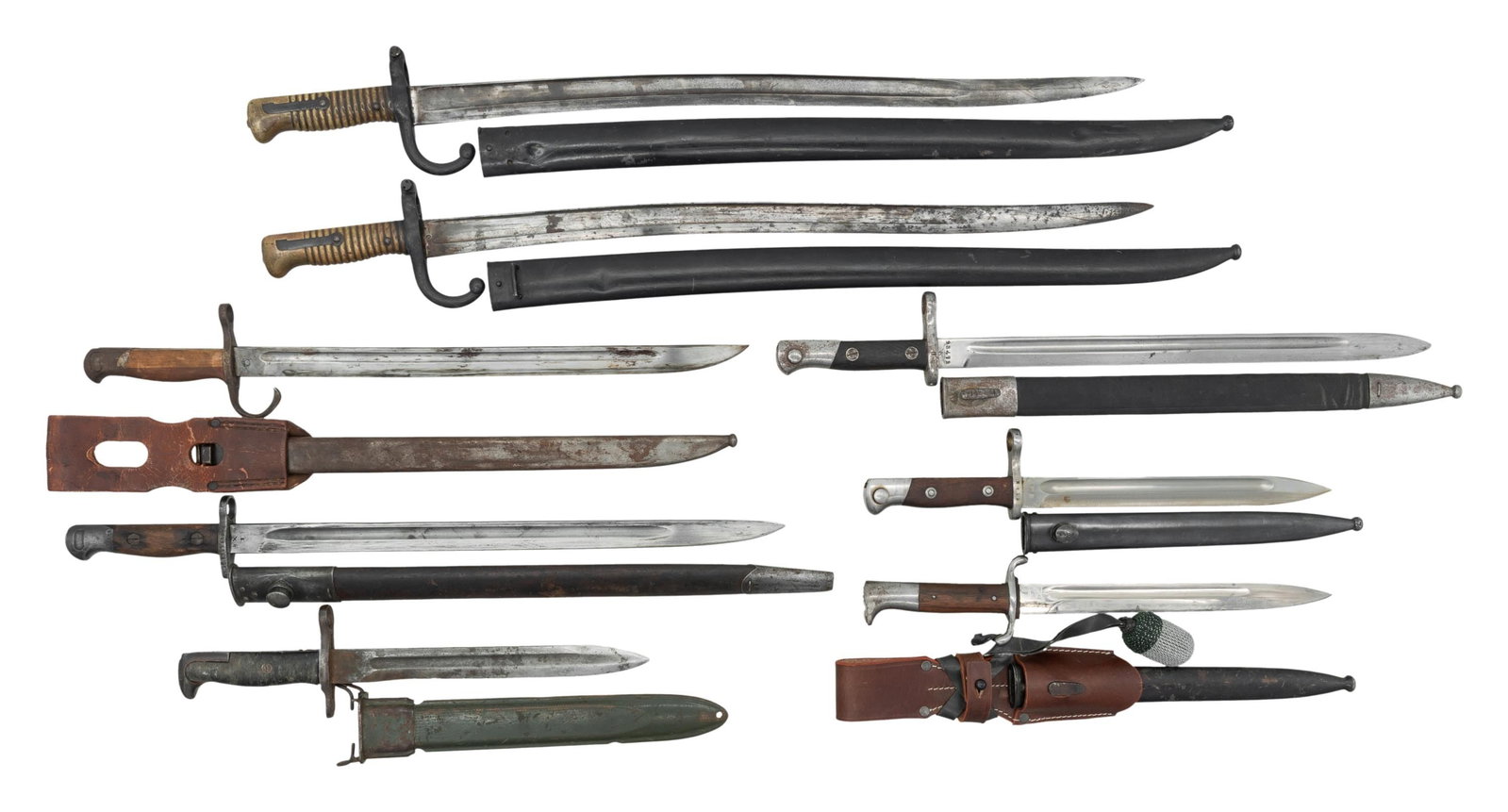 GROUPING OF 8 BAYONETS. (1 of 2)