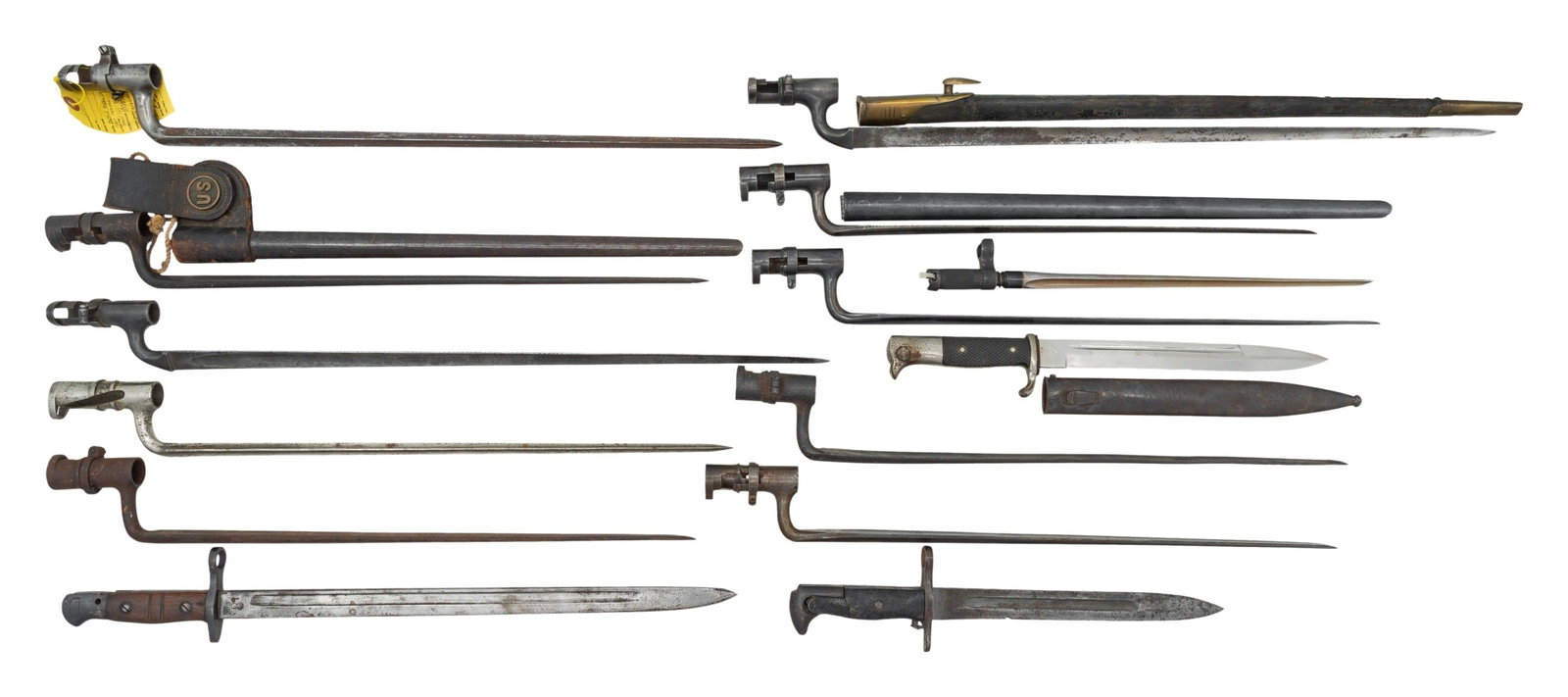 GROUPING OF 14 BAYONETS. (1 of 2)