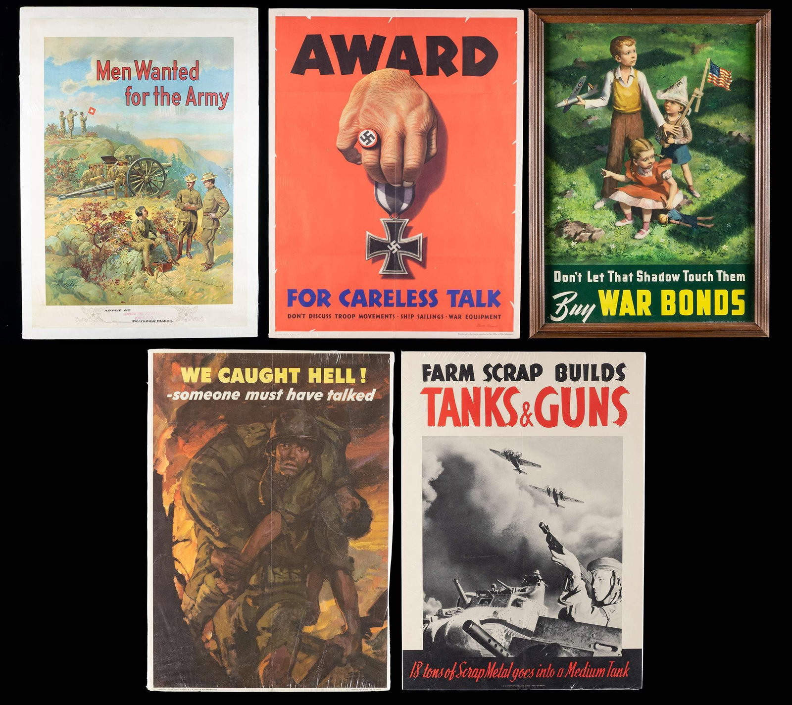 5 MILITARY RELATED POSTERS. (1 of 6)