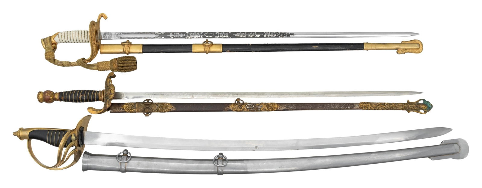US M1852, FRATERNAL & INDIAN REPLICA SWORDS. (1 of 2)