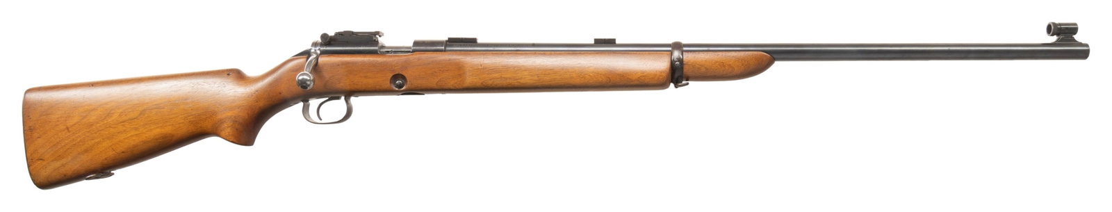 PRE-WAR WINCHESTER MODEL 52 BOLT ACTION TARGET: RIFLE. Cal. 22 LR. S# 23831. Bbl. 28". Model 52 bolt action target rifle mfg. by Winchester in 1932. Left side of the bbl. is marked with the model and cal. designations, with Winchester's 2-line mfg.