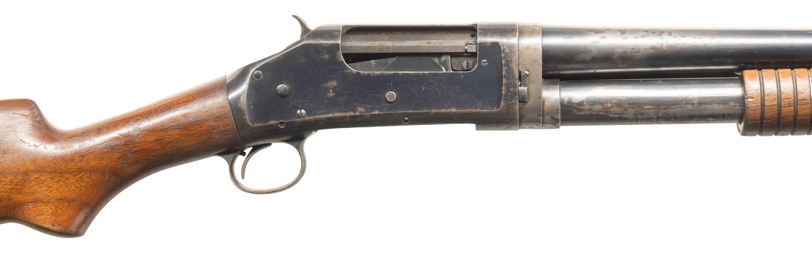 WINCHESTER MODEL 1897 PUMP ACTION SHOTGUN. (1 of 4)