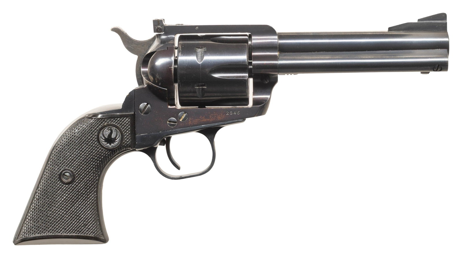 RUGER OLD MODEL 357 FLAT TOP BLACKHAWK REVOLVER. (1 of 2)