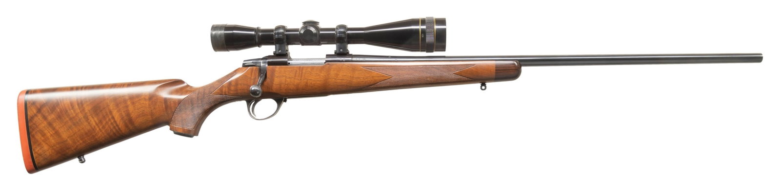 BERETTA MODEL 5005 BOLT ACTION RIFLE.: Cal. 222 Rem. S# 176517. 24" light sporter weight bbl without sights. 2 lug action has finely jeweled bolt & extractor with right side safety. Straight comb checkered stock of fancy walnut. Features i
