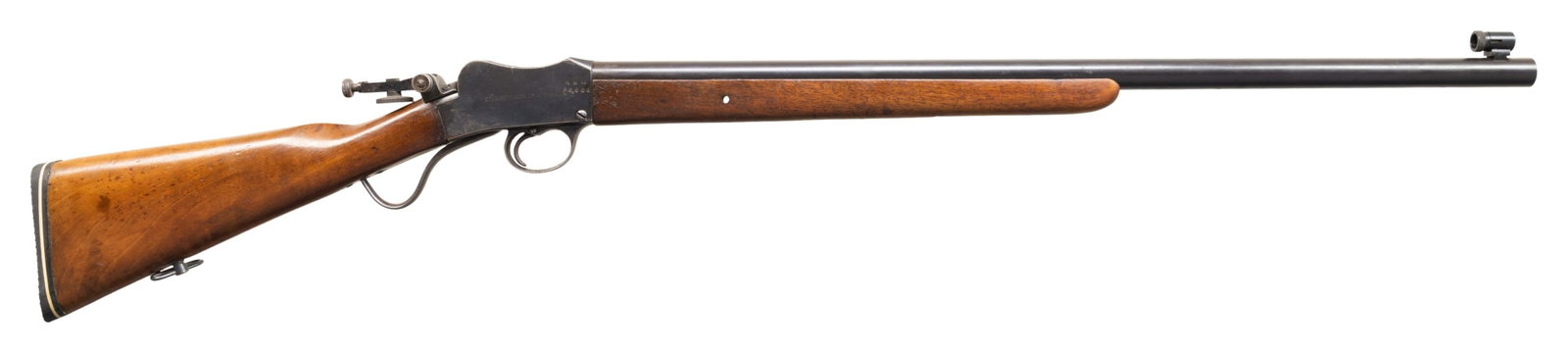 MORRISON 25-20 BSA MARTINI AUSTRALIAN JUNIOR: SINGLE SHOT RIFLE. Cal. 25-20. S# 80170. Bbl. 26" heavy sporter barrel by Maine's premiere gunsmith, Bill Morrison. Barrel marked with his last operating address of Bradford, ME; originally in Bangor,