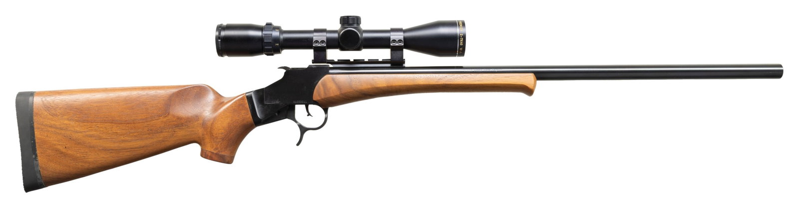 E. A. BROWN CO. MODEL 97D SINGLE SHOT RIFLE.: Cal. 6.5MM BRM (Bench Rest Magnum). S# 01050011. Bbl. 24" heavy sporter barrel fitted with Weaver style base attached by 6 screws for extreme security. Mfg. initially as a pistol that dominated the si