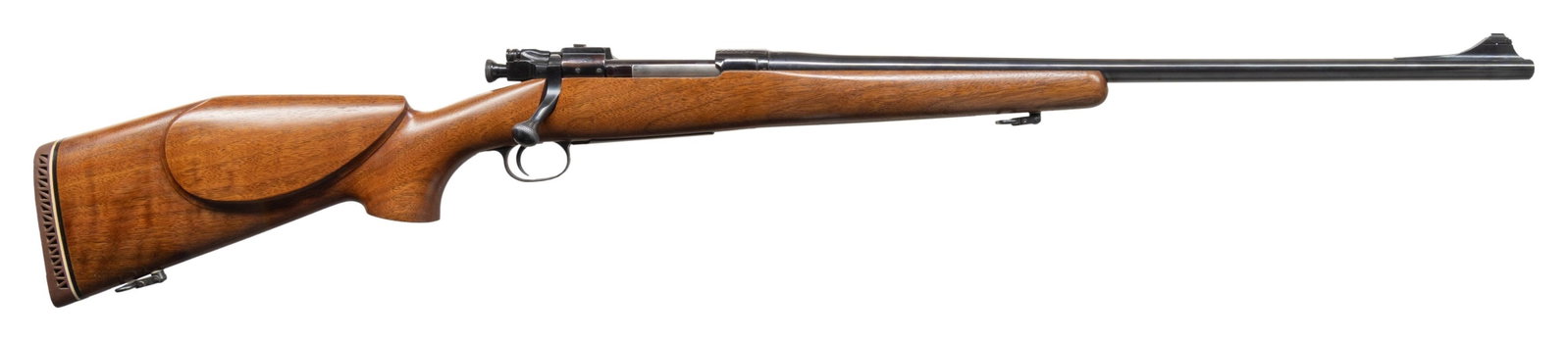 U.S. SMITH CORONA MODEL 1903A3 BOLT ACTION: SPORTERIZED RIFLE. Cal. 30-06. S# 4738142. Four groove barrel shortened to 22 1/2". Receiver drilled and tapped on top for the included Williams one piece alloy scope base equipped with 1" rings. Rece