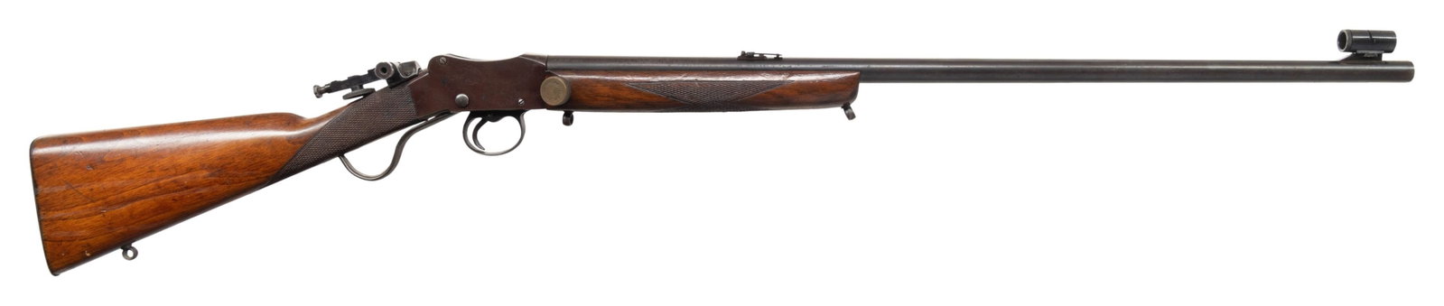 W. W. GREENER 22 LR MARTINI FALLING BLOCK RIFLE. (1 of 3)