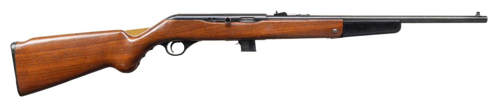 MOSSBERG MODEL 352K SEMI-AUTO CARBINE.: Cal. 22 LR. S# NSN. Bbl. 18" with dovetailed post front sight and elevator adjustable rear. Mfg. 1960-1971 as variation of Model 352 having open sights rather than peep sight like Model 352; no serial