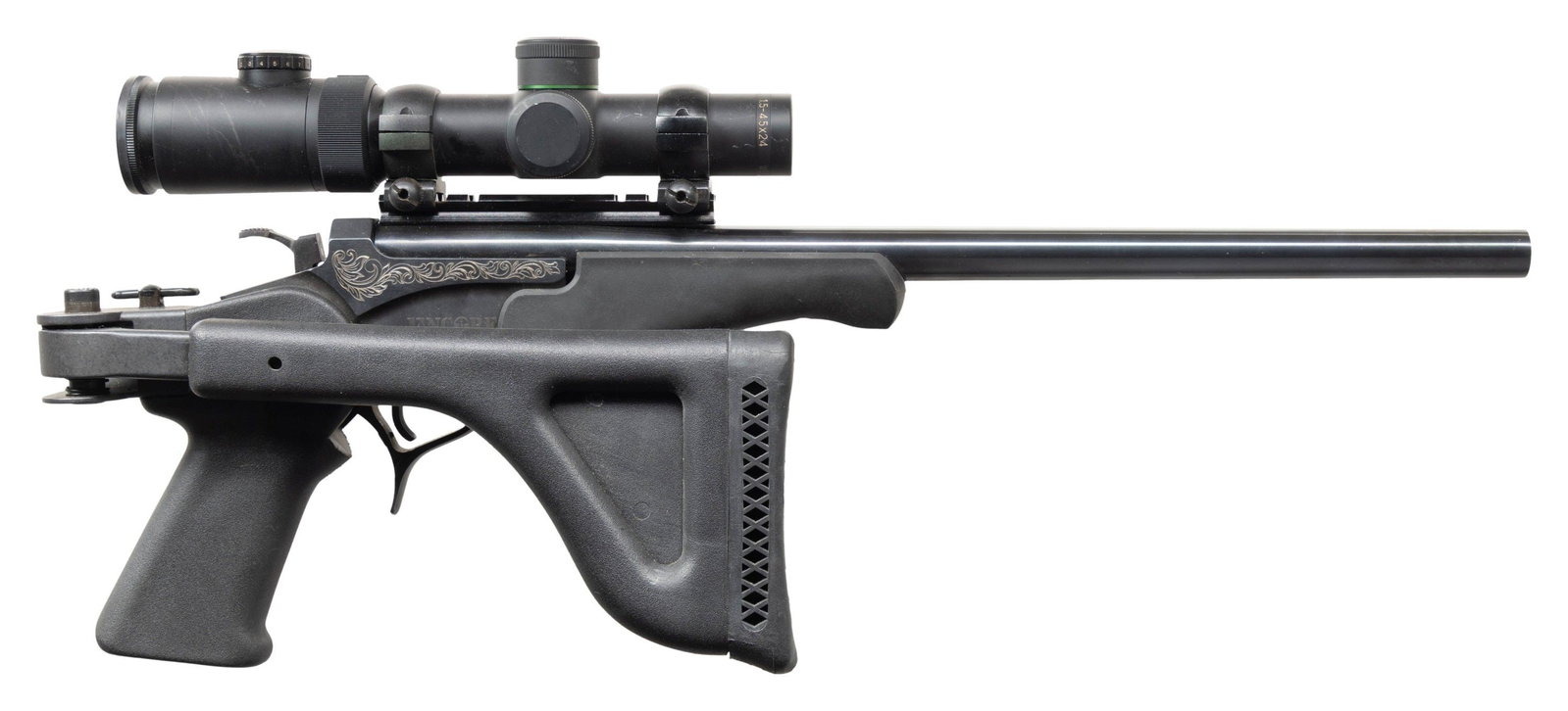 THOMPSON CENTER ENCORE SINGLE SHOT CARBINE. (1 of 2)