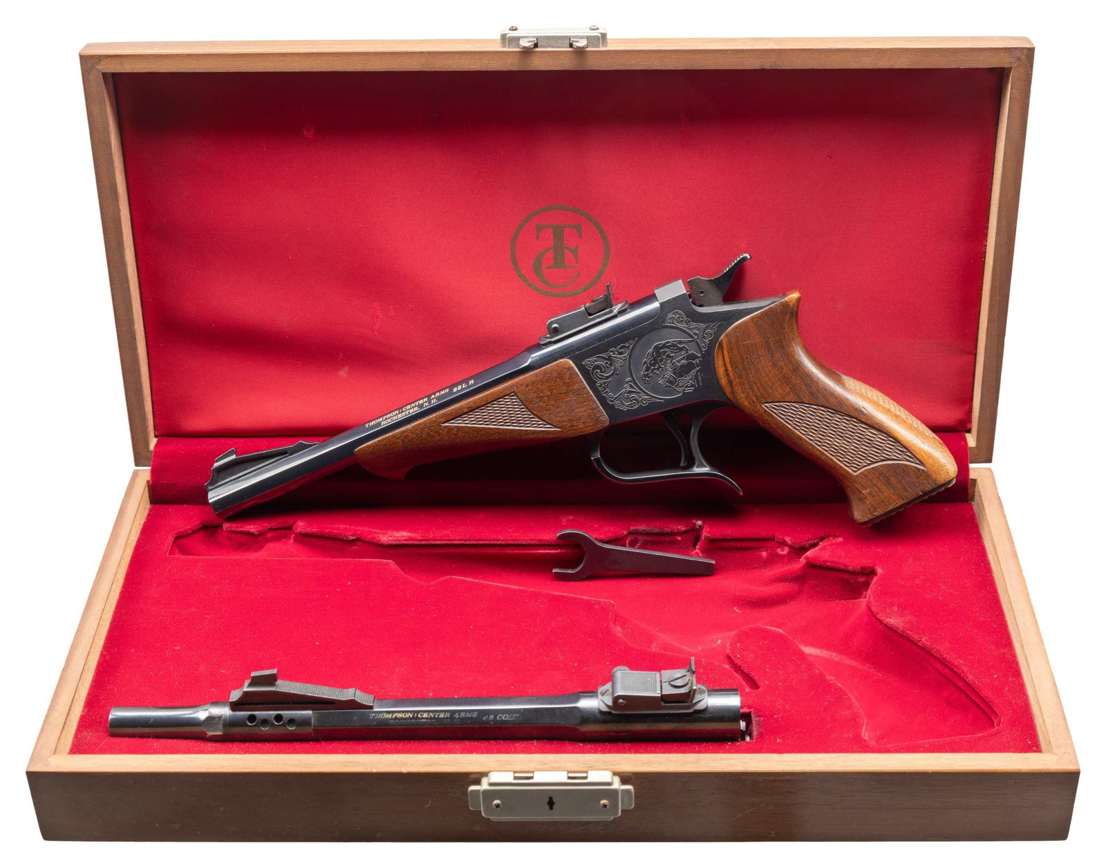 RARE CASED T/C CONTENDER 3 BARREL PISTOL SET. (1 of 3)