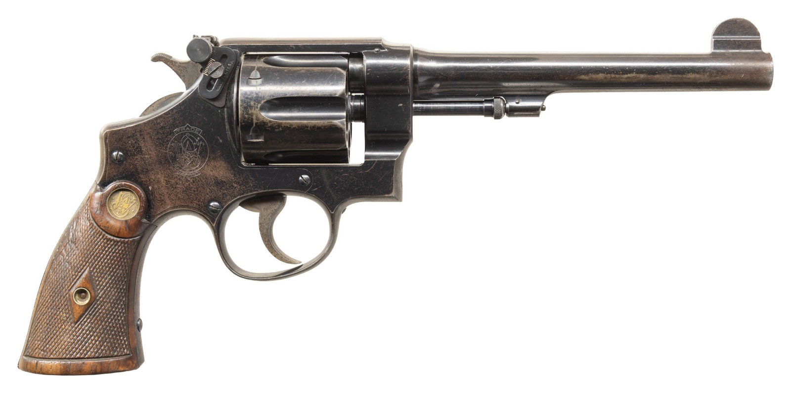 SMITH & WESSON MKII HE DA REVOLVER. (1 of 3)