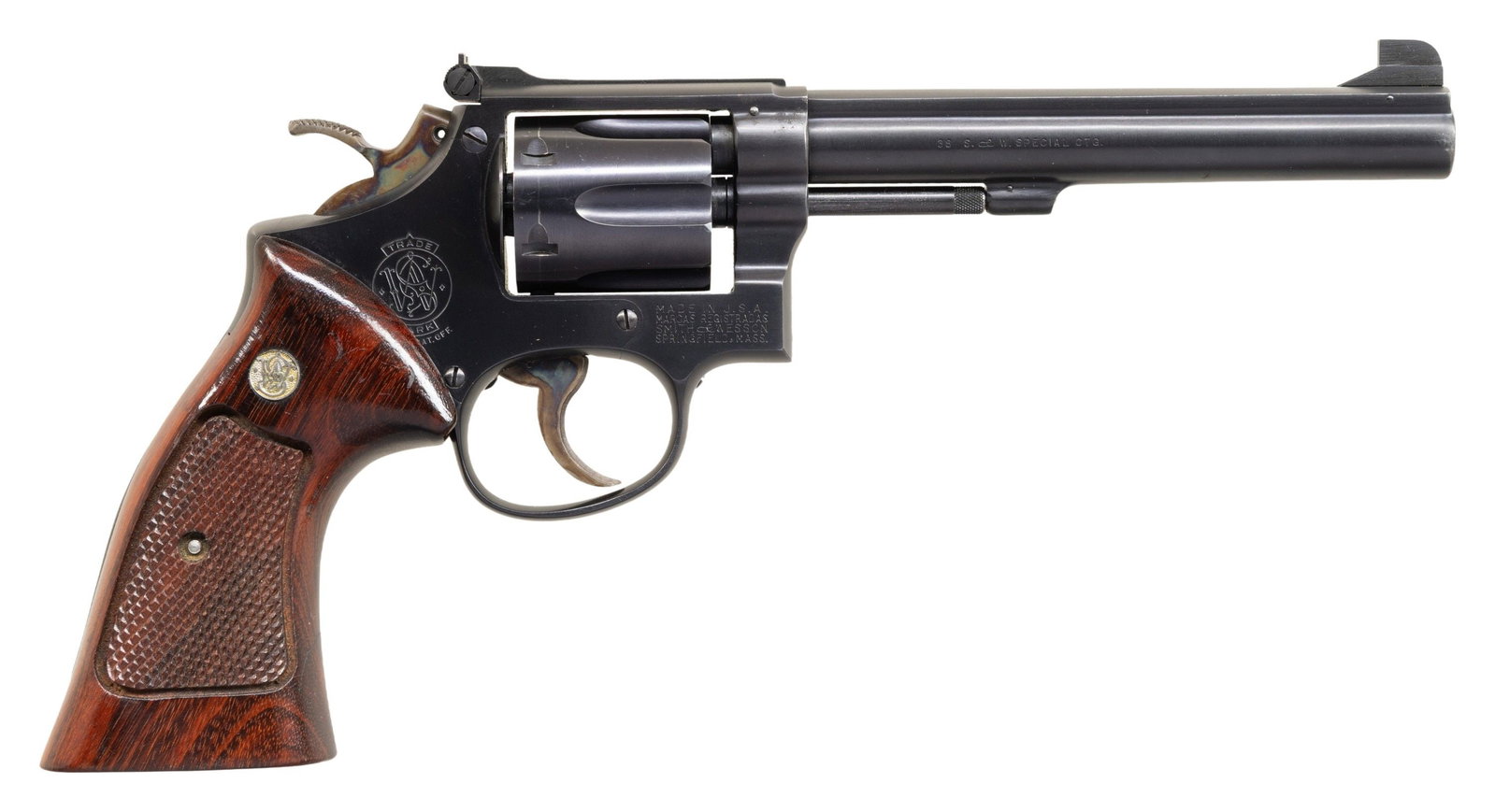 SMITH & WESSON K38 TARGET MASTERPIECE DA REVOLVER. (1 of 2)