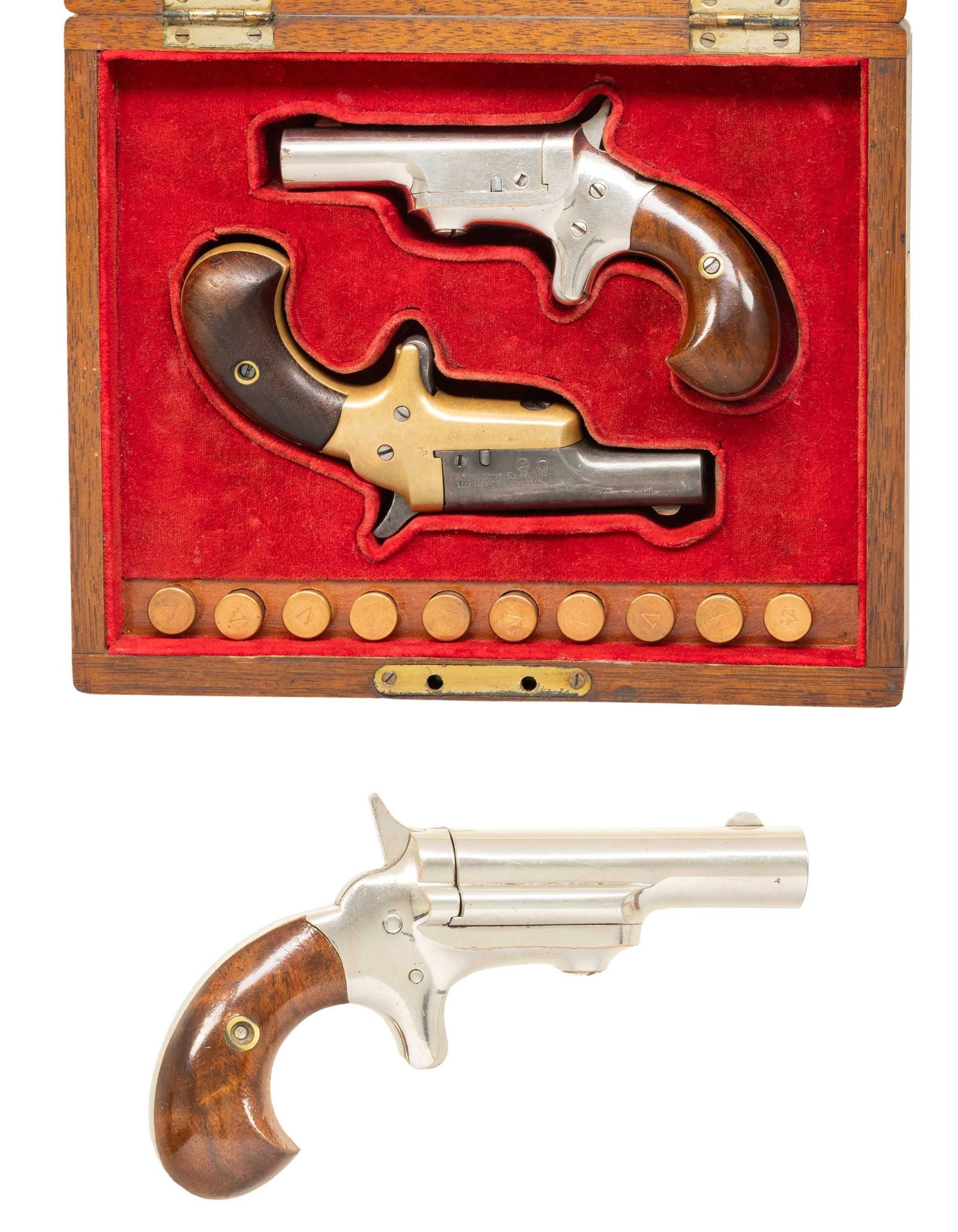 CASED PAIR OF COLT THIRD MODEL THUER DERRINGERS. (1 of 6)