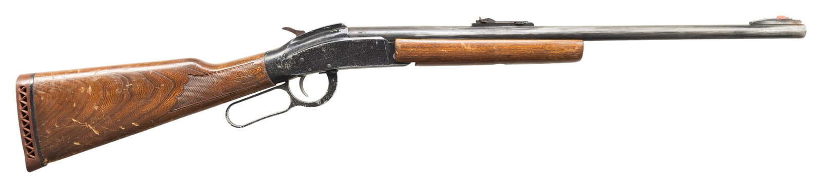 ITHACA M66 SUPER SINGLE SHOT SHOTGUN.: Cal. 20 Ga. 3". S# 660832779. Bbl. 22". Replacement red plastic front sight. Adjustable sporting style rear sight. Black enamel finish. Hardwood stock set with checkered wrist & Ithaca recoil pad. LOP