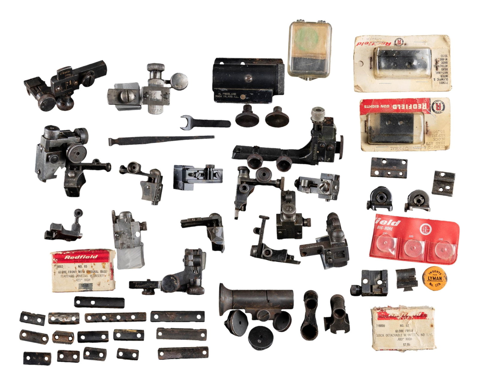 LARGE ASSORTMENT OF RIFLE SIGHTS (MOSTLY TARGET). (1 of 1)