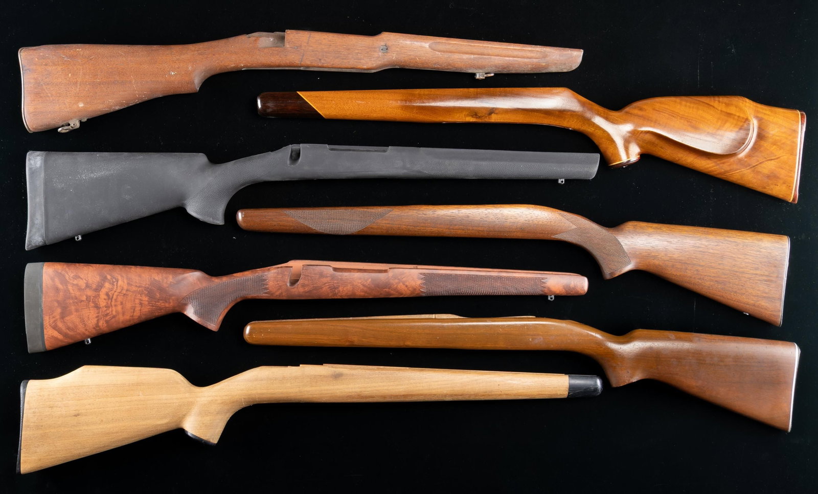 7 VARIOUS RIFLE STOCKS FOR WINCHESTER, REMINGTON, (1 of 2)