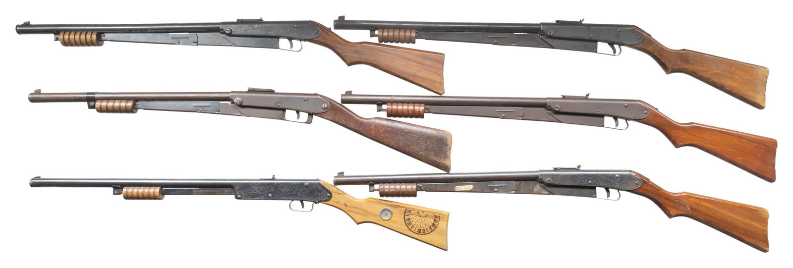 SIX DAISY PUMP ACTION BB GUNS. - 2
