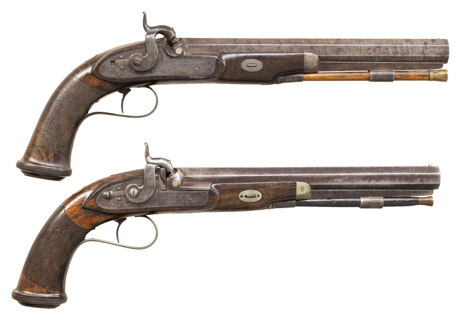 FINE PAIR OF RICHMOND VIRGINIA DUELING PISTOLS. (1 of 5)