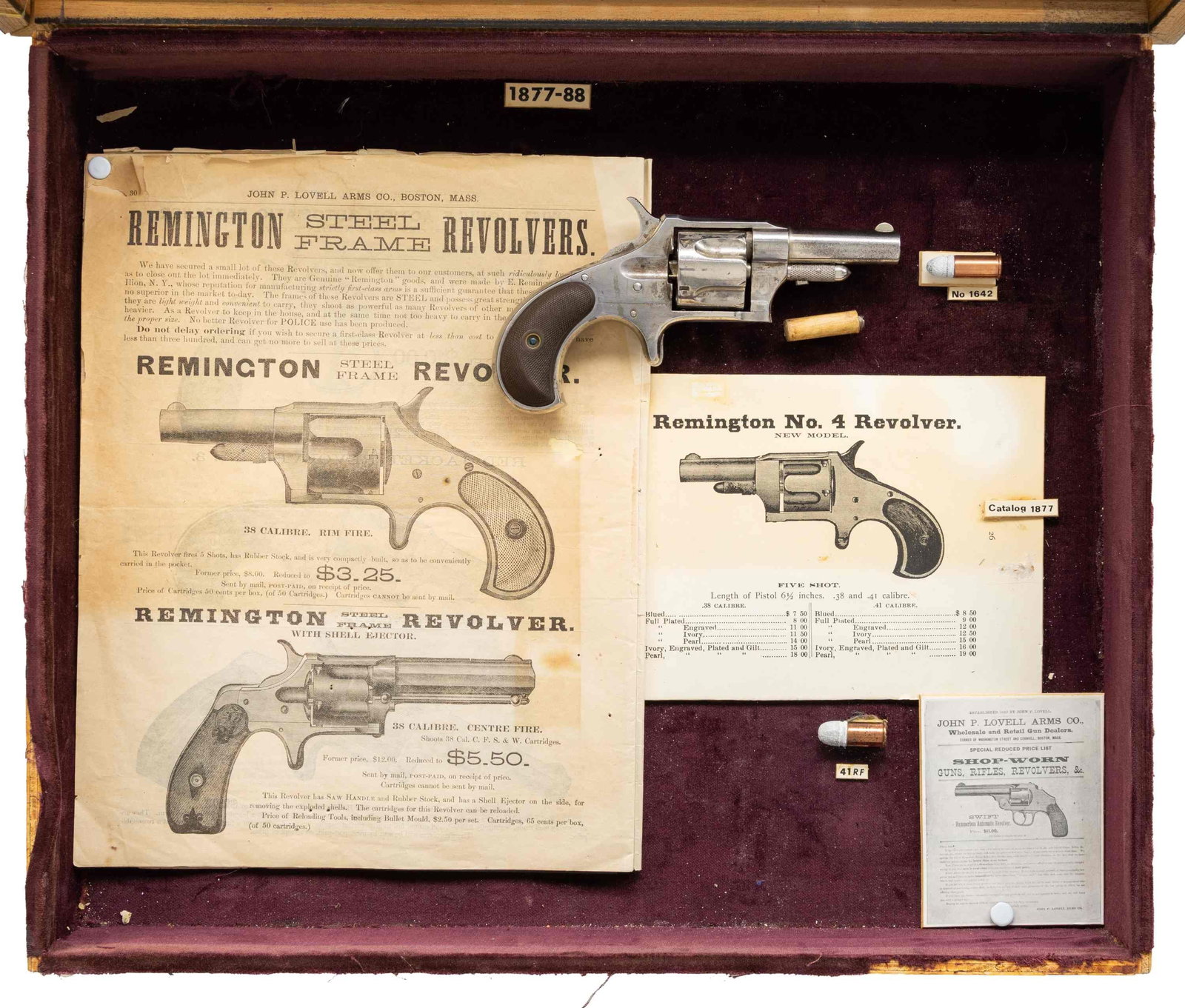 REMINGTON NEW MODEL NO. 4 REVOLVER DISPLAY. (1 of 3)