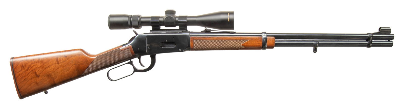 NICE WINCHESTER MODEL 94 XTR BIG BORE LEVER ACTION: RIFLE. Cal. 375 Win. S# BB006433. Bbl. 20". Model 94 XTR Big Bore lever action rifle mfg. by Winchester. Left side of the bbl. is marked with the Winchester trademark logo, followed by "BIG BORE
