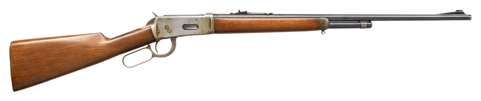 WINCHESTER MODEL 64 LEVER ACTION RIFLE.: Cal. 30 WCF. S# 140980. Bbl. 24 5/16". Model 64 lever action rifle mfg. by Winchester circa. 1943-1947. Left side of the bbl. is marked with the model and cal. designations, with Winchester's mfg.