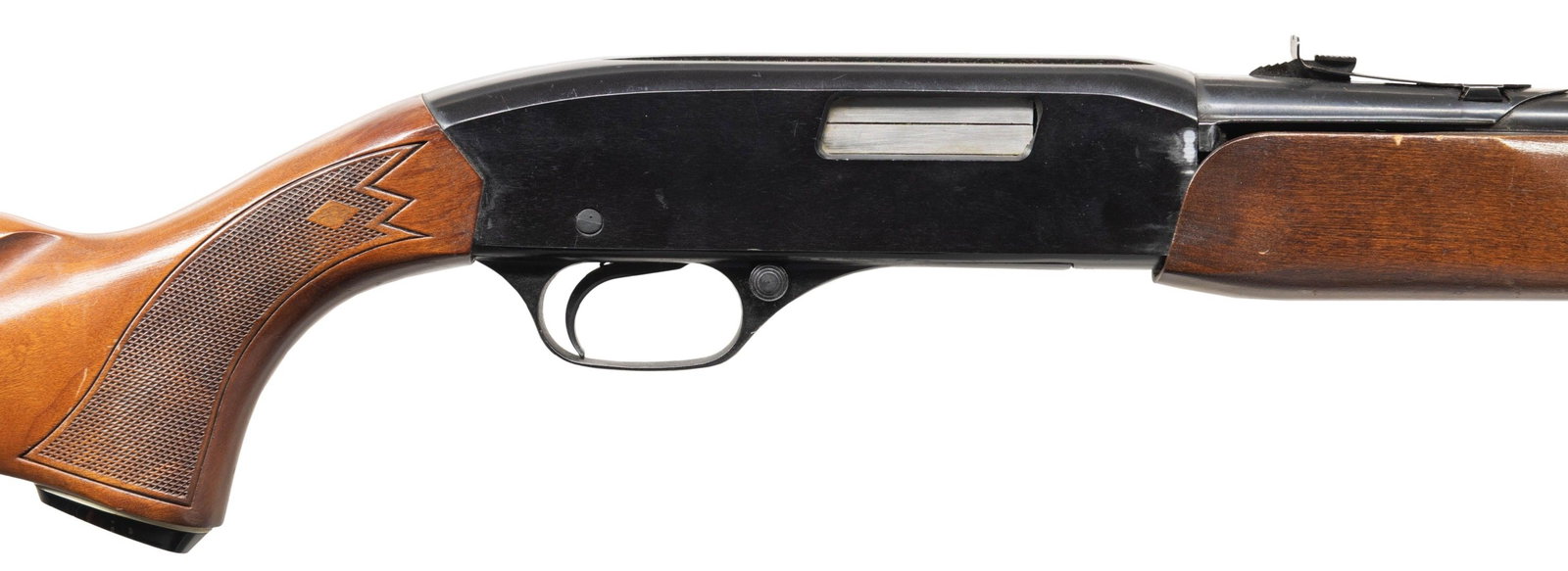 WINCHESTER M270 SLIDE ACTION RIFLE.: Cal. 22 S,L,LR. S# 301979. Bbl. 20". Standard configuration. CONDITION: overall very good. 90% metal with some handling marks and edge wear. Stock has some handling marks. Bright bore with sharp rifli