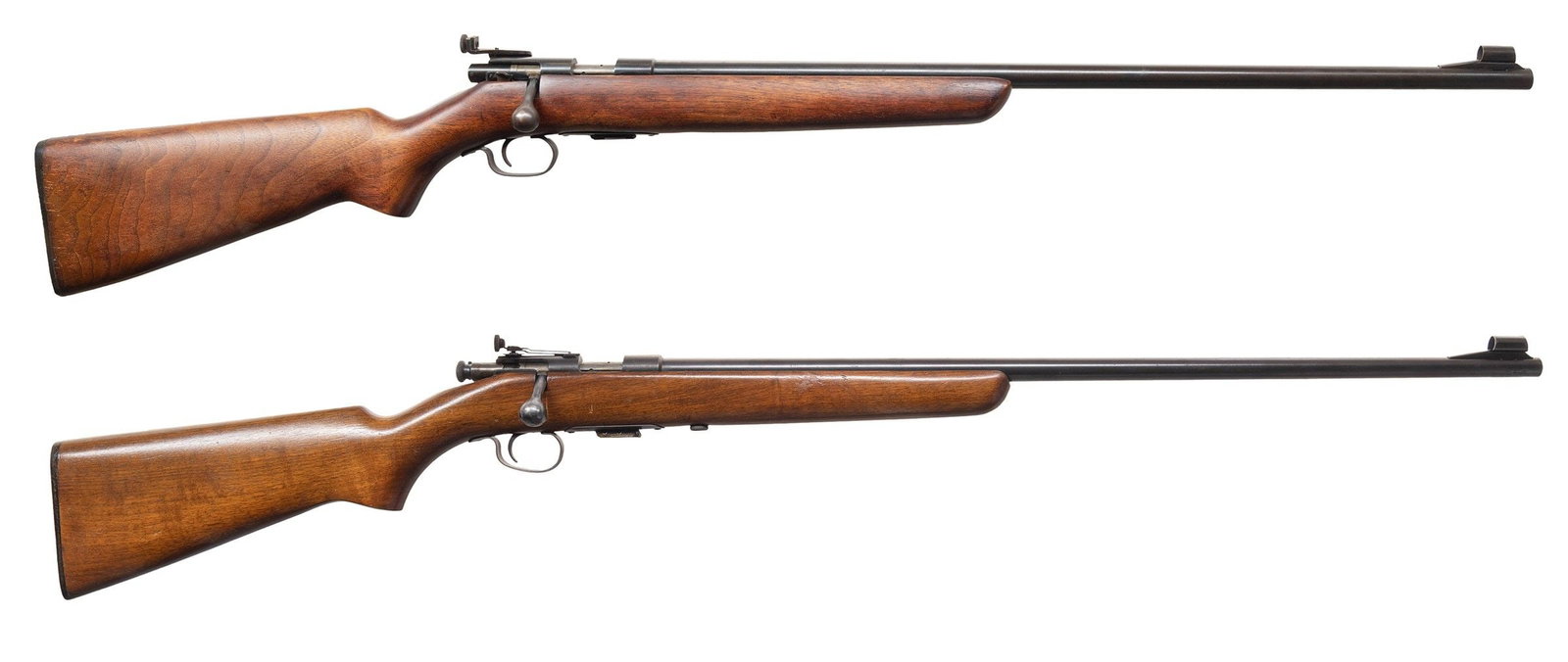 LOT OF 2 WINCHESTER MODEL 69 & 69A BOLT ACTION: RIFLES. 1) WINCHESTER MODEL 69A BOLT ACTION RIFLE. Cal. 22 S, L, LR. NSN. Bbl. 25". Model 69A bolt action rifle mfg. by Winchester between 1937-1963. Left side of the bbl. is marked with Winchester's 