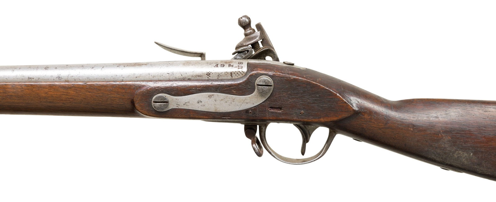 US RECONVERTED FLINTLOCK FOWLER. - 4