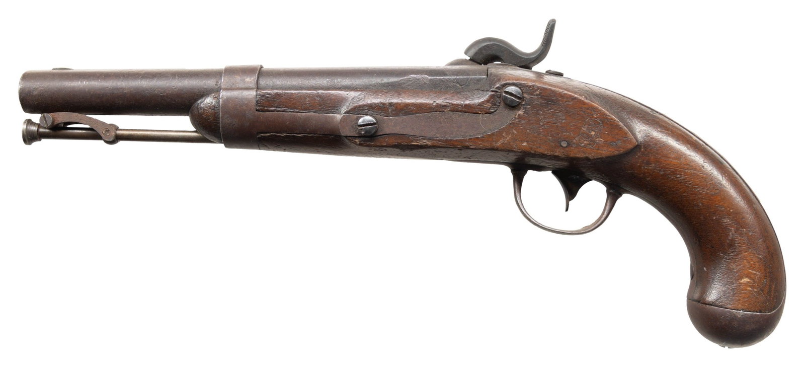 R JOHNSON 1840 DATED PERCUSSION CONVERTED PISTOL. - 2