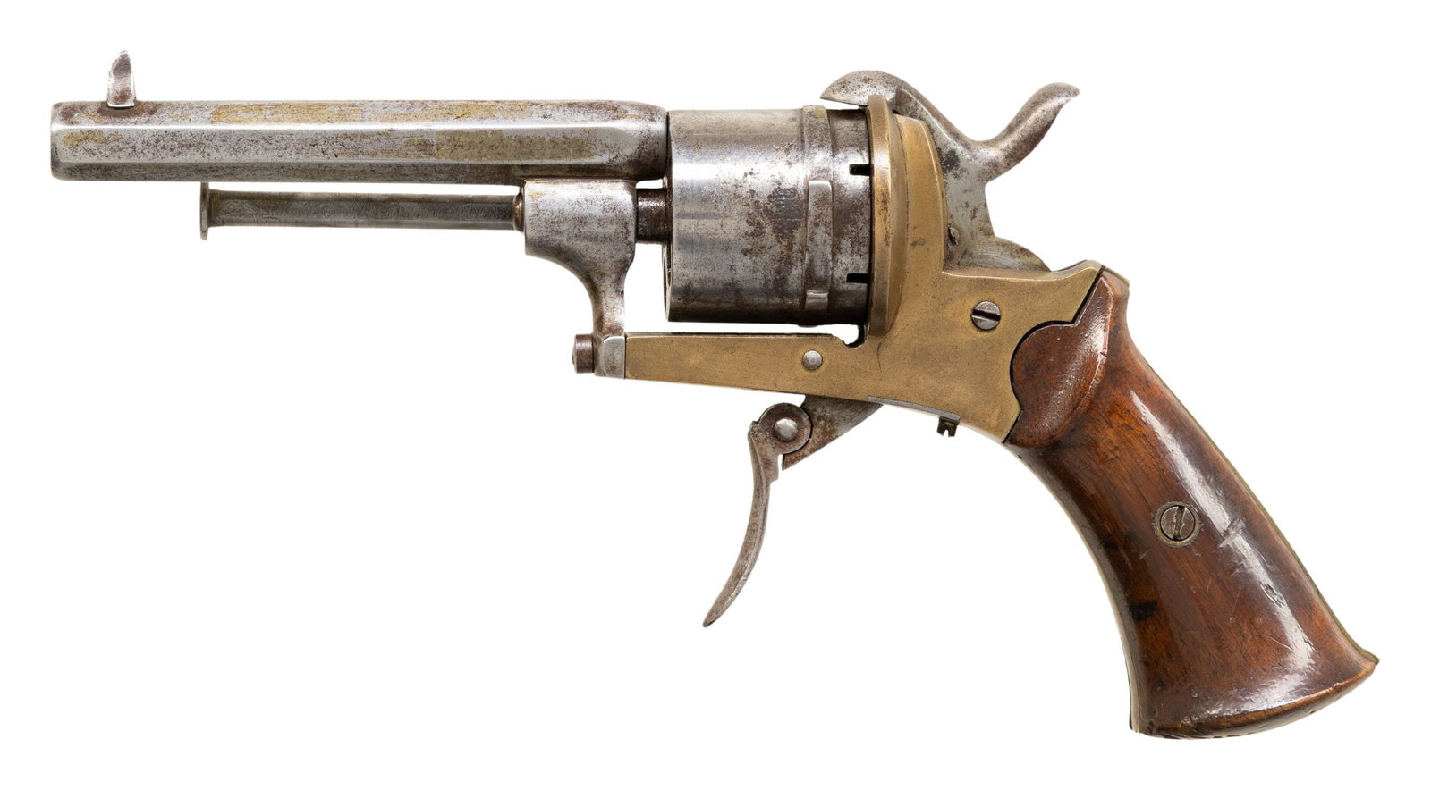 POSSIBLY BELGIAN BRASS FRAME FOLDING TRIGGER - 2