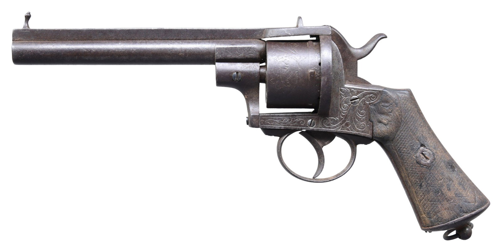 LEFAUCHAUX CIVIL WAR ERA MILITARY ARMY REVOLVER. (1 of 2)