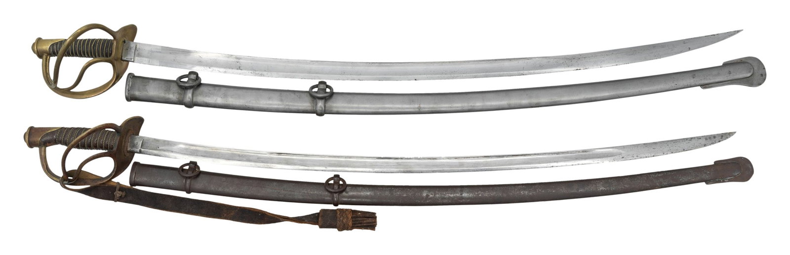 PAIR OF GOOD CIVIL WAR CAVALRY SABERS. (1 of 4)