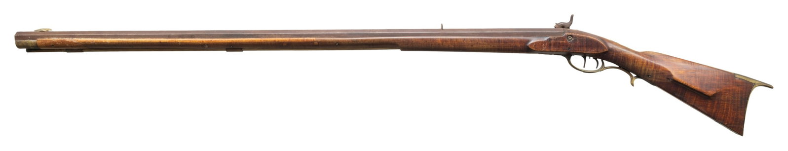 UNSIGNED FULL STOCK PERCUSSION RIFLE. - 2