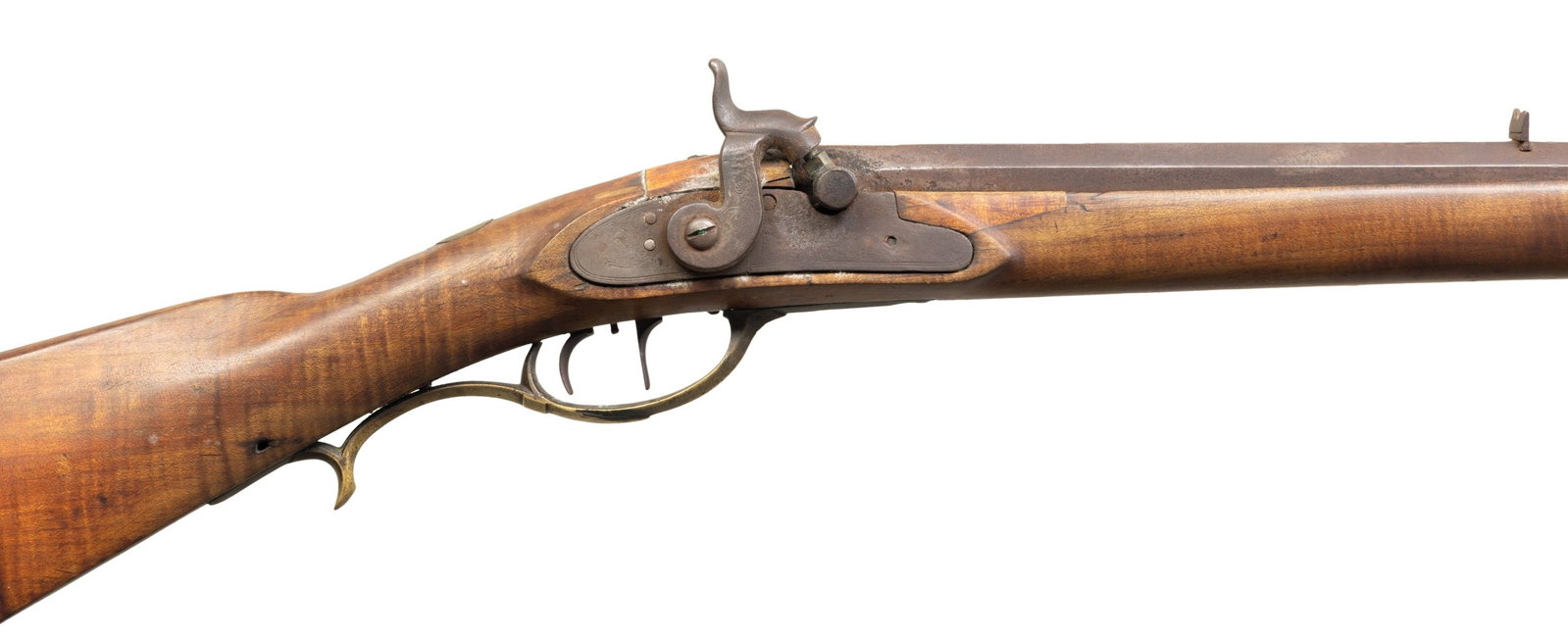 UNSIGNED FULL STOCK PERCUSSION RIFLE. - 3