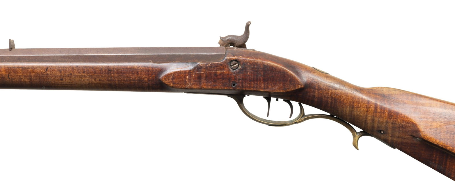 UNSIGNED FULL STOCK PERCUSSION RIFLE. - 4