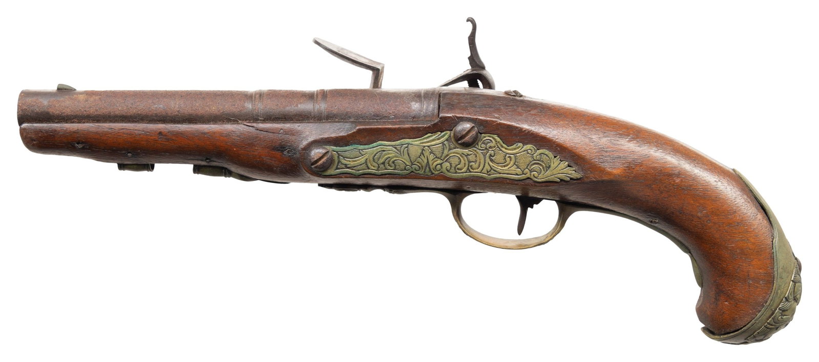 UNMARKED FLINTLOCK PISTOL. - 2