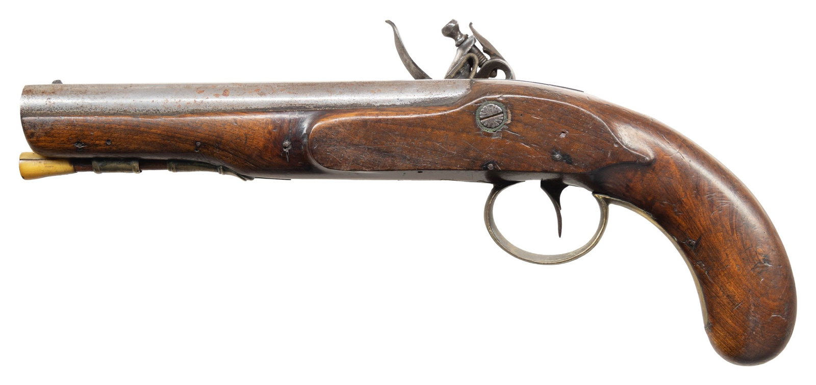 UNMARKED FLINTLOCK PISTOL. - 2