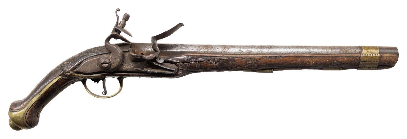 TURKISH FLINTLOCK PISTOL. (1 of 2)