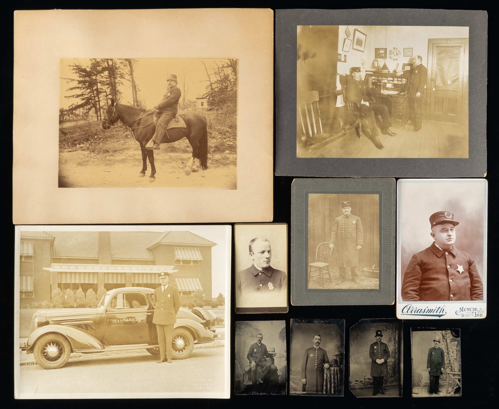 TEN VINTAGE PHOTOGRAPHS OF POLICEMEN. (1 of 1)