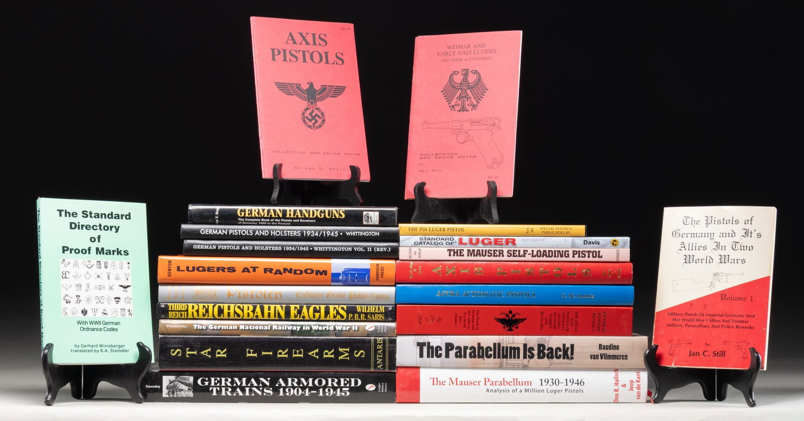 EUROPEAN PISTOL/AXIS BOOK LOT.: This lot consists of the following books mostly relating to European pistols: 1) Lugers at Random Hardcover by Charles Kenyon Jr. 2) Standard Catalog of Luger. Softcover by Aaron Davis. 3) Central