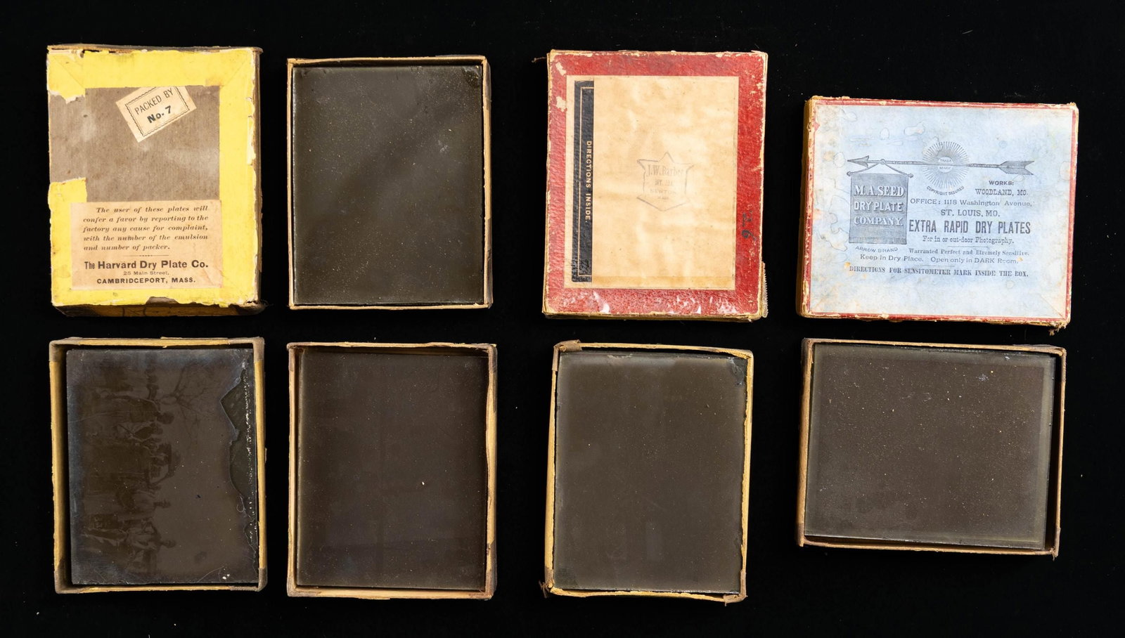 59 PHOTOGRAPHIC DRY PLATES OF AFRICA & SAFARI: SCENES. A large collection of approximately 59 photographic dry plates depicting views of Africa, its indigenous peoples, and safari scenes. Glass photographic dry plates are a late 1800s invention wh