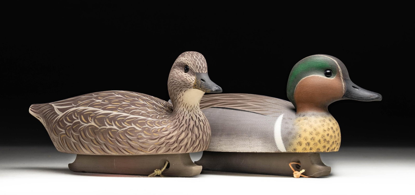 ROBERT CAPRIOLA, "1995" PAIR OF GREEN-WINGED TEAL (1 of 3)