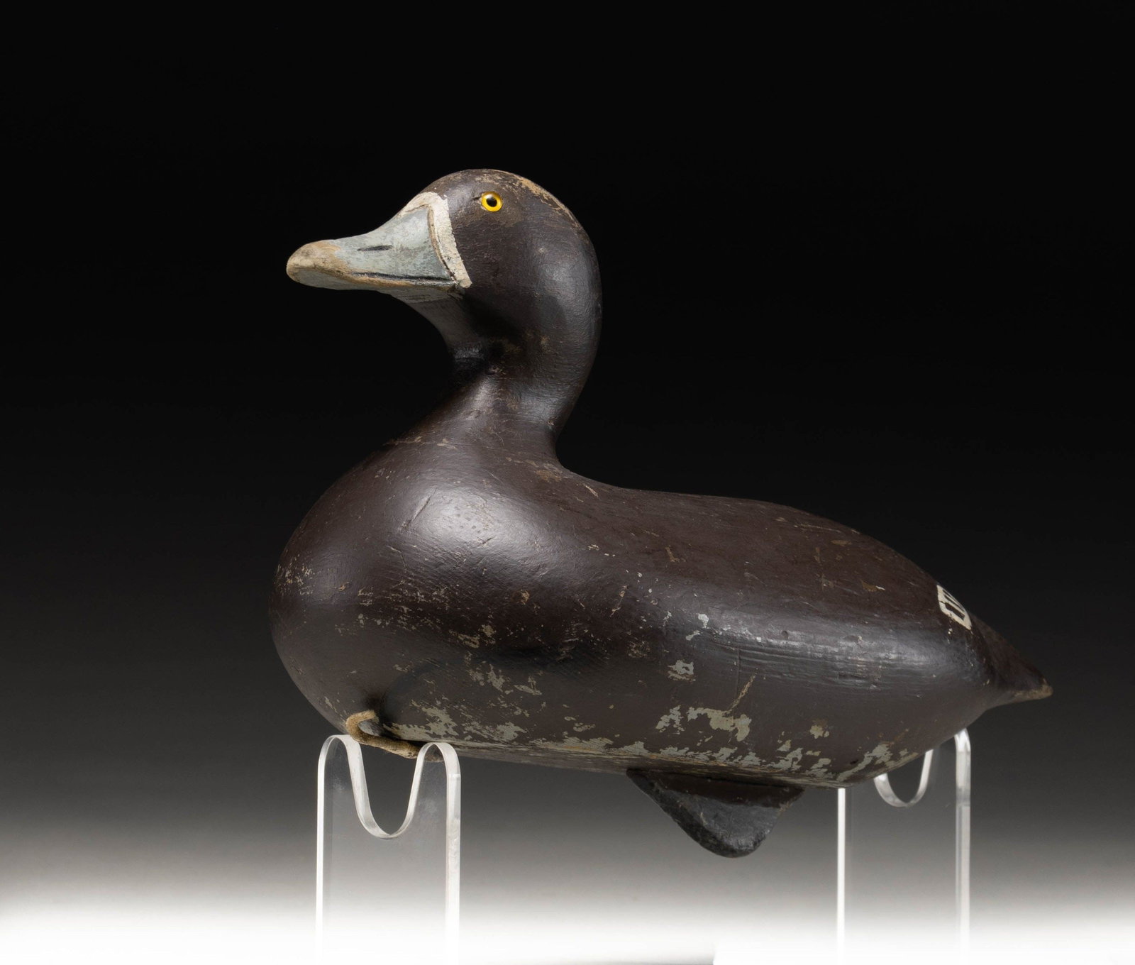 UNSIGNED BLUE BILL DUCK DECOY. - 2