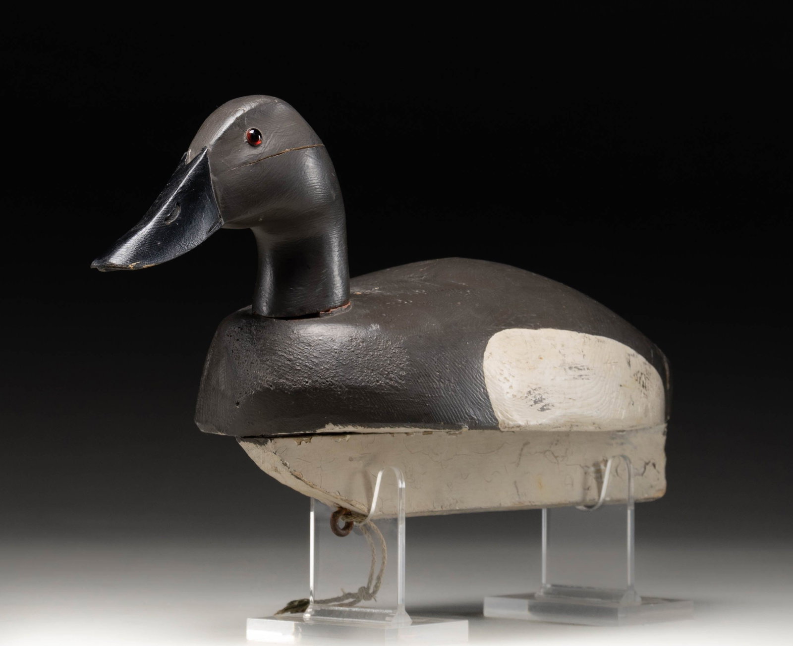 UNSIGNED CANVASBACK HEN DECOY. - 2