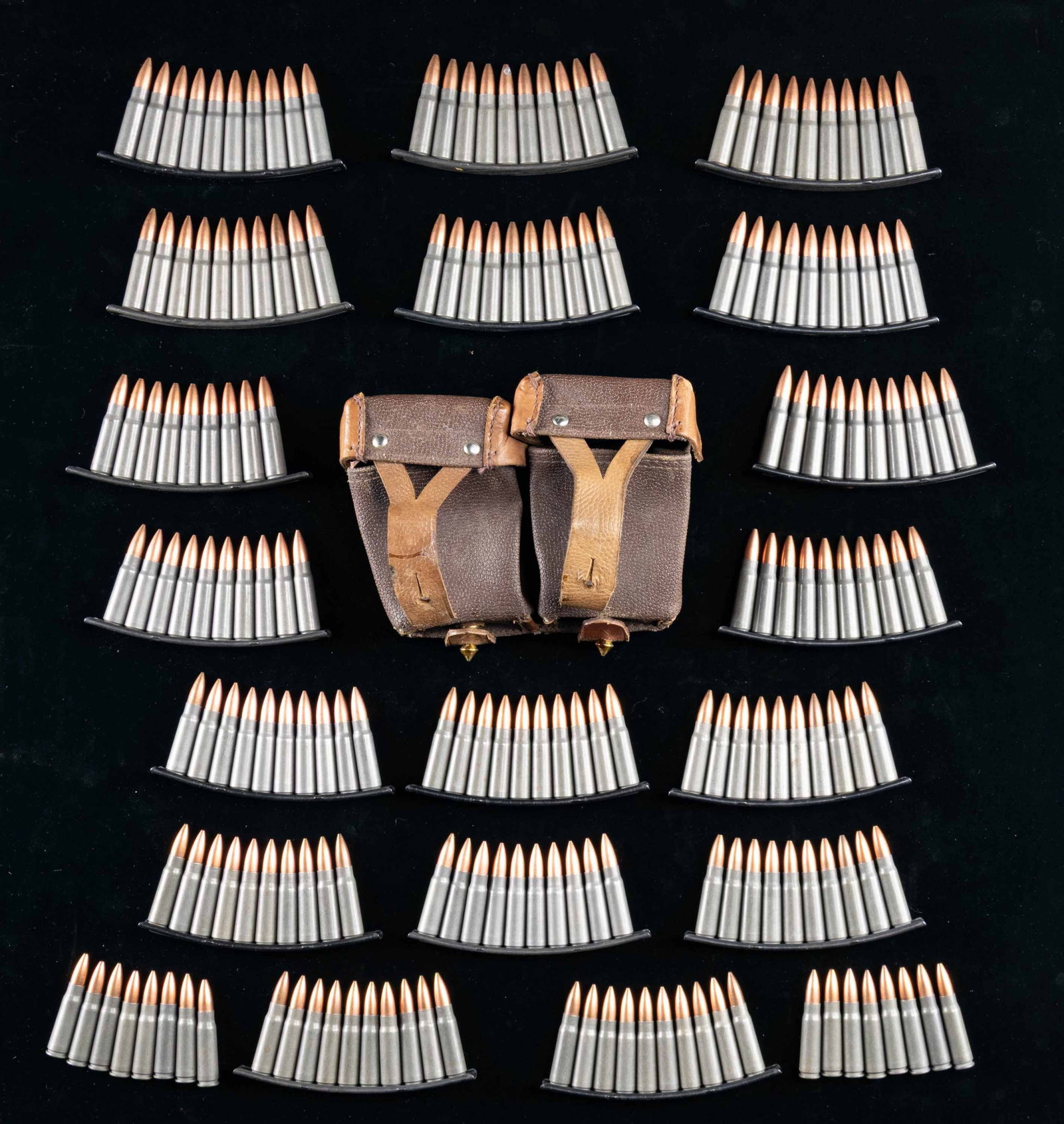 180+ RDS. OF 7.62x39 AMMO: Steel case, steel core ammo.TULAMMO (on stripper clips)70 rds. FMJ.50 rds. hollow point.BARNAUL (6N3, on stripper clips).60 rds. FMJ.Also included is ammo pouch with 8 rds. Tulammo FMJ & 6 rds. Tulamm