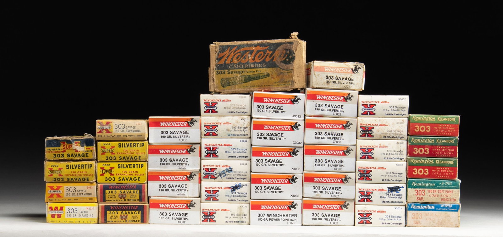 LARGE GROUPING OF 303 SAVAGE SPORTING RIFLE (1 of 1)