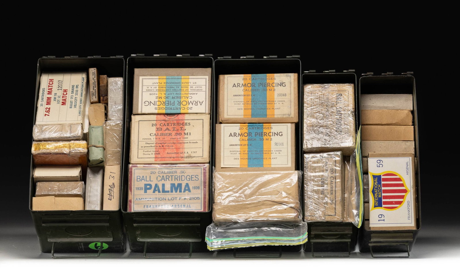 LARGE LOT OF VARIED MILITARY AMMO. (1 of 1)